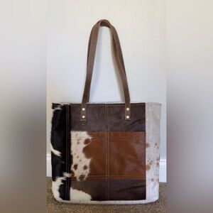 Stylish Brown and Black Women's Tote Bag